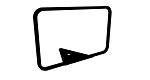 Short Wedge Base Sign Frame - Black