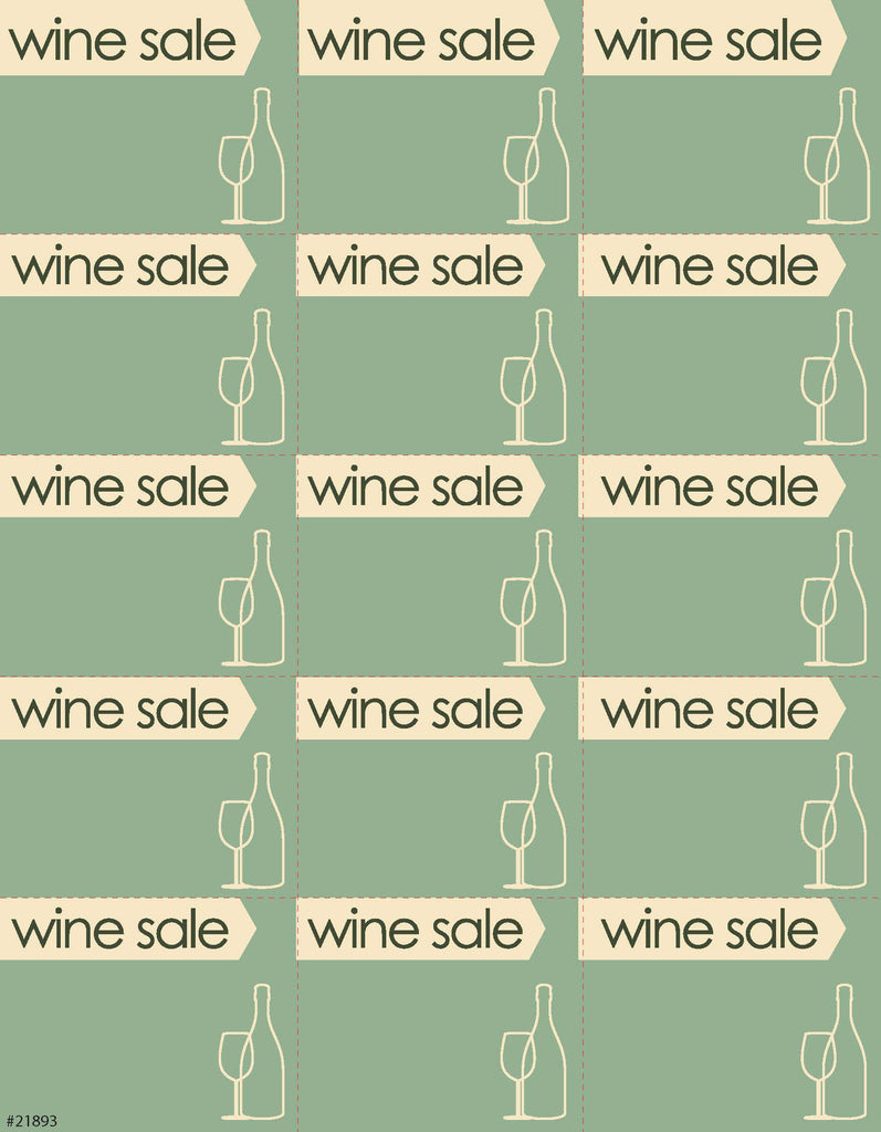 Wine Sale Sign 15up - Green