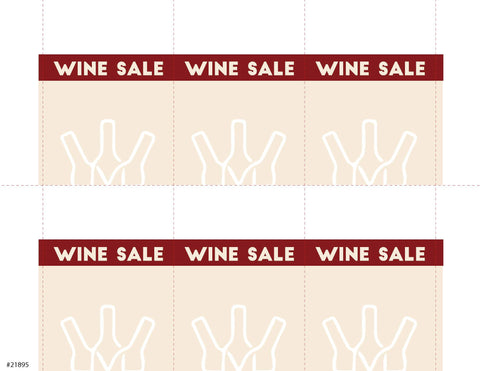 Wine Sale Sign6up - Tan/Red