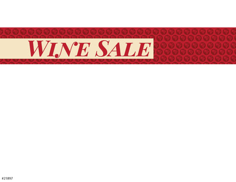 Wine Sale Sign 1up - Red/White