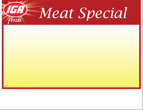 IGA Meat Special Shelf Sign - 1up