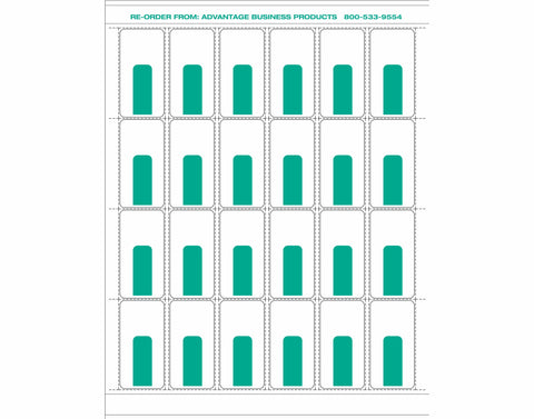 Paper - Green 24up Landscape Retail Price Label Sheets