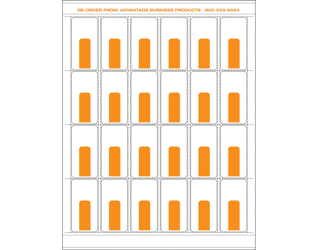 Paper - Orange 24up Landscape Retail Price Label Sheets