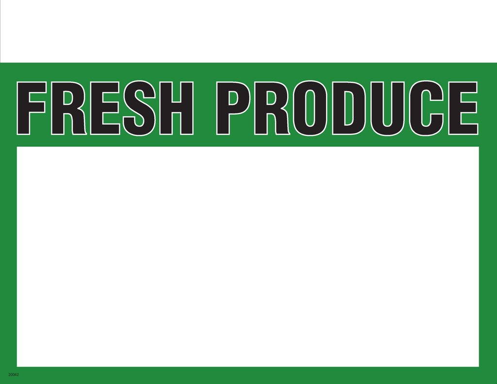 Fresh Produce Shelf Sign - 1up