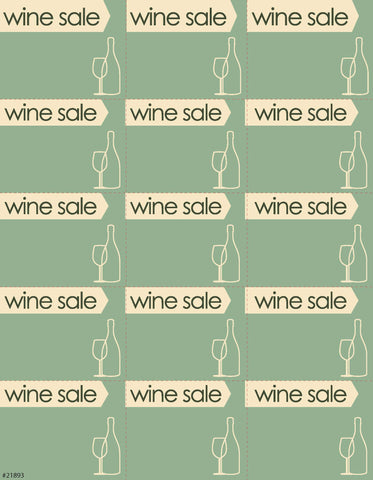 Wine Sale Sign 15up - Green