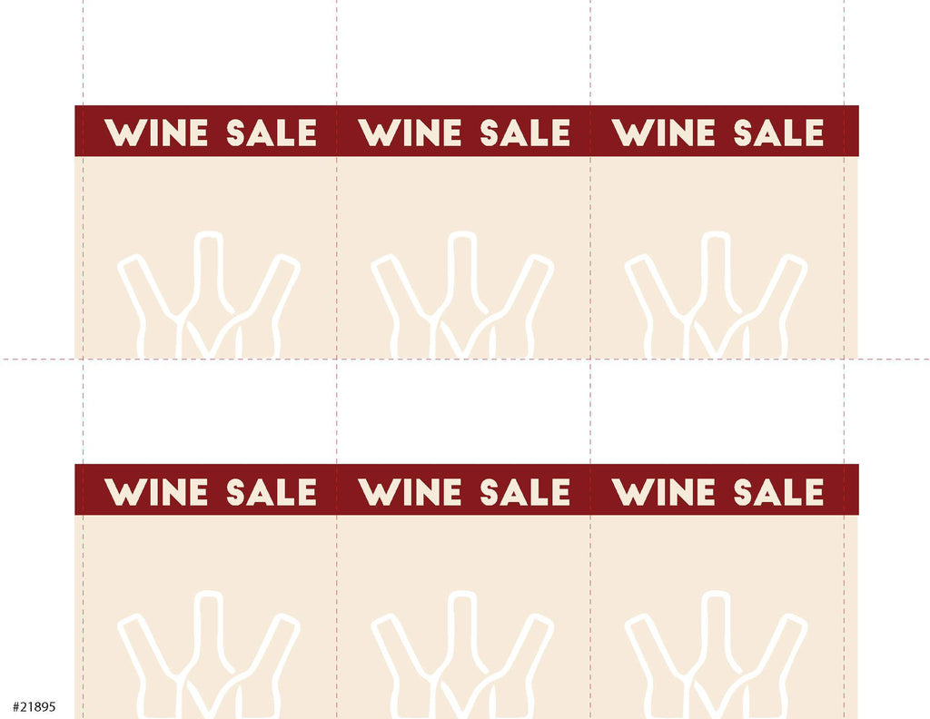 Wine Sale Sign6up - Tan/Red