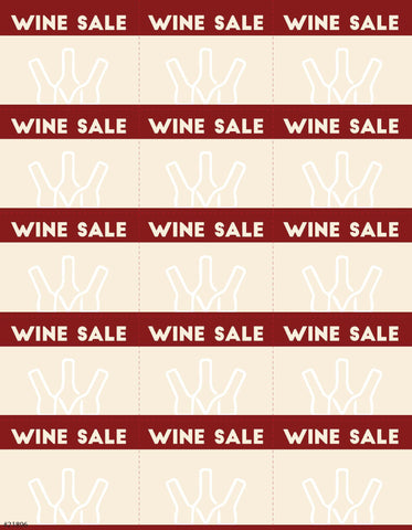 Wine Sale Sign Card 15up - #21896