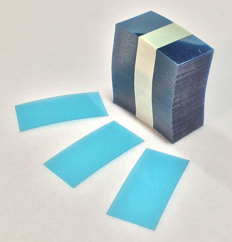 Transparent Blue PVC Shelf Strips - Pack of 250 Pieces
