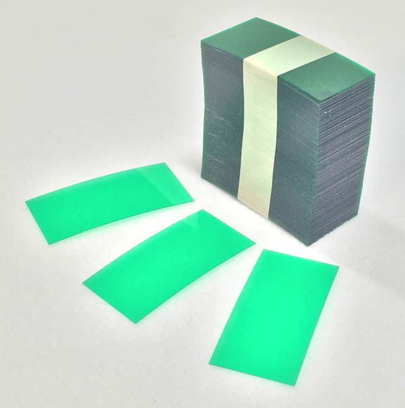 Transparent Green PVC Shelf Strips - Pack of 250 Pieces