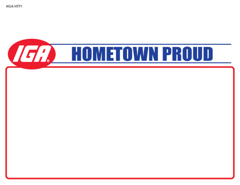 IGA Hometown Proud Shelf Sign - 1up