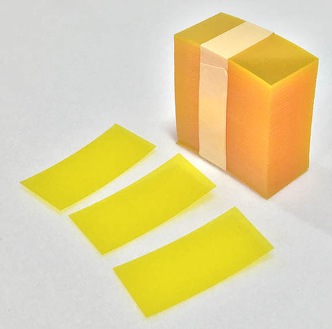 Transparent Yellow PVC Shelf Strips - Pack of 250 Pieces